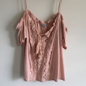 Charlotte Russe Boho Cold Shoulder Top